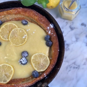 Dutch baby met lemon curd