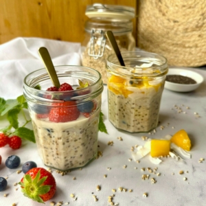 Overnight oats bereid met havergrutten