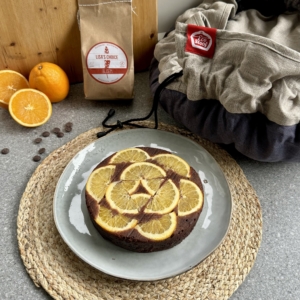 Lisa's Choice & Ecostoof  Choco-Sinaasappel taartje