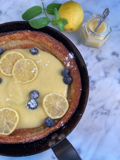 Dutch baby met lemon curd