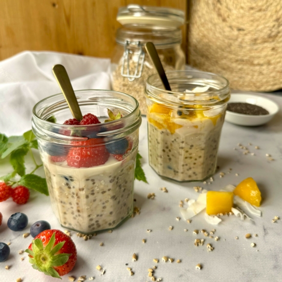 Overnight oats met havergrutten