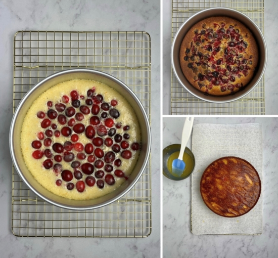 Cranberrycake met sinaasappelglazuur