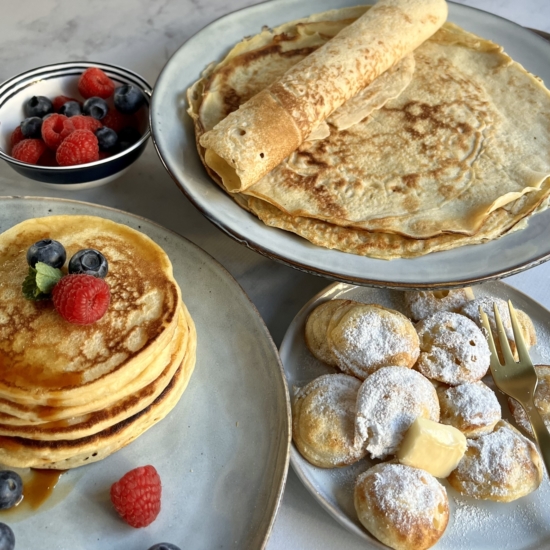 Pfannkuchen auf drei verschiedene Arten